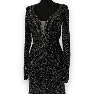 Holiday Dress. Beaded. Open back